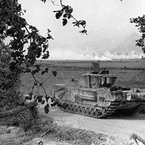 Churchill tanks in Italy. Circa June 1944