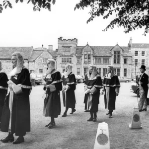 Circuit judges leaving Durham Cathedral en-route to the castle after the annual Courts of