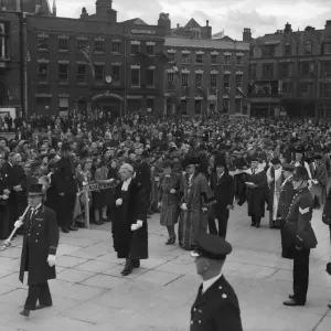 Civic authorities arrive at the Hall of Memories, Centenary Square, Birmingham Civic authorities arrive at the Hall of Memories, Centenary Square, Birmingham