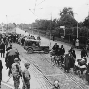 Civilians were ordered by the Germans to leave the Dutch town of Kerkrade