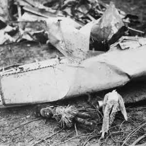 Clacton air crash 1940. German Heinkel He 111 crashed during a minelaying sortie Clacton air crash 1940. German Heinkel He 111 crashed during a minelaying sortie