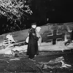 Clacton air crash 1940. German Heinkel He 111 crashed during a minelaying sortie Clacton air crash 1940. German Heinkel He 111 crashed during a minelaying sortie