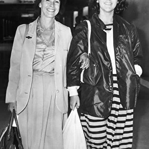 Claire Bloom actress with her 20 year old daughter Anna departing for a holiday