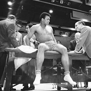 Classius Clay (Muhammad Ali) pictured at Madison Square Garden in New York for his