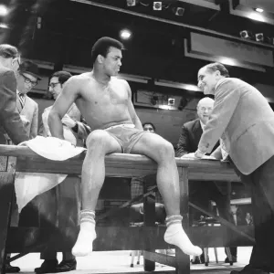 Classius Clay (Muhammad Ali) pictured at Madison Square Garden in New York for his Classius Clay (Muhammad Ali) pictured at Madison Square Garden in New York for his
