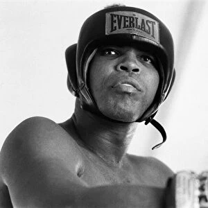 Classius Clay (Muhammad Ali) seen here at his training camp Deer Lake in Pennslvania