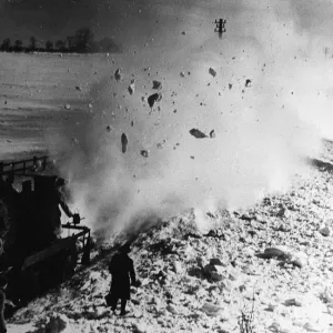 Print of Snow Clearance on Railway Lines, Hartington, 1947 Print of Snow Clearance on Railway Lines, Hartington, 1947