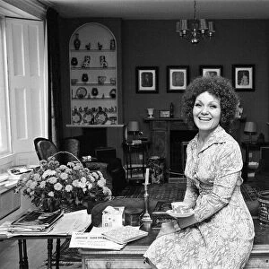 Cleo Laine in the living room at her home, the Old Rectory. 9th August 1971