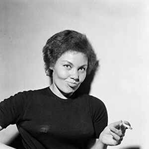 Cleo Laine pictured during a rehearsal of "No Love Left". 4th September 1958
