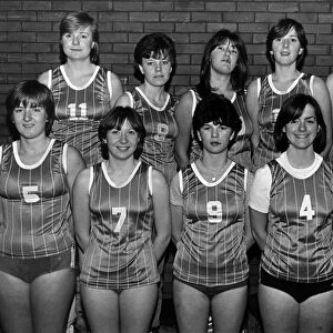 Cleveland Under 19 Basketball Team, 27th February 1984. Back Row L / R Katy Shaw