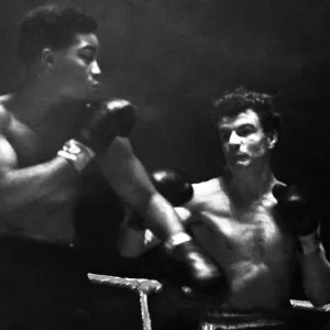 Cliff Curvis Brushes Away Left Lead Print, Cardiff 1951 Cliff Curvis Brushes Away Left Lead Print, Cardiff 1951