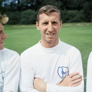 Cliff Jones of Tottenham Hotspur poses at a pre-season photocall. August 1964 Cliff Jones of Tottenham Hotspur poses at a pre-season photocall. August 1964