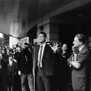 Cliff Richard attends the Billy Graham service at Earls Court. 16th June 1966 Cliff Richard attends the Billy Graham service at Earls Court. 16th June 1966