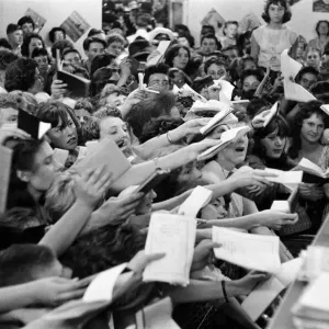 Cliff Richard at the Girls and Boys exhibition. 18th August 1959 Cliff Richard at the Girls and Boys exhibition. 18th August 1959