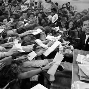 Cliff Richard at the Girls and Boys exhibition. 18th August 1959 Cliff Richard at the Girls and Boys exhibition. 18th August 1959