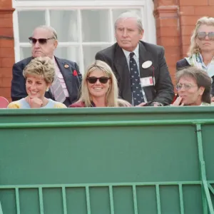 Cliff Richard joins Princess Diana in the royal box at the Stella Artois tennis Cliff Richard joins Princess Diana in the royal box at the Stella Artois tennis