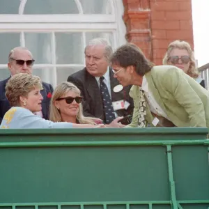 Cliff Richard joins Princess Diana in the royal box at the Stella Artois tennis Cliff Richard joins Princess Diana in the royal box at the Stella Artois tennis