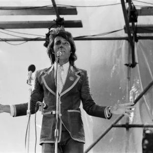 Cliff Richard performing at the Jesus Festival in Hyde Park, London. 1st September 1972 Cliff Richard performing at the Jesus Festival in Hyde Park, London. 1st September 1972