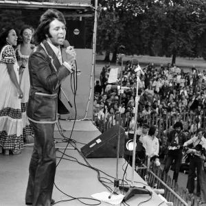 Cliff Richard performing at the Jesus Festival in Hyde Park, London. 1st September 1972 Cliff Richard performing at the Jesus Festival in Hyde Park, London. 1st September 1972