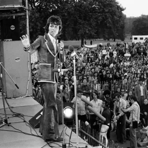 Cliff Richard performing at the Jesus Festival in Hyde Park, London. 1st September 1972 Cliff Richard performing at the Jesus Festival in Hyde Park, London. 1st September 1972
