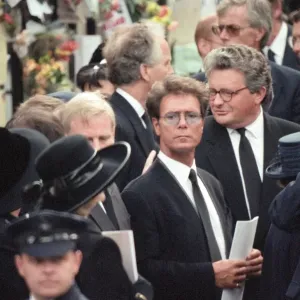 Cliff Richard pictured at the funeral of Diana, Princess of Wales Cliff Richard pictured at the funeral of Diana, Princess of Wales
