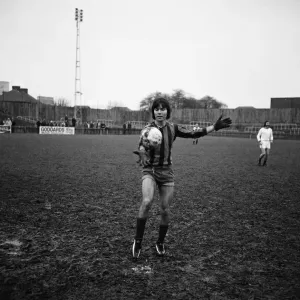 Cliff Richard playing football at a charity football match at Southall. 1st January 1973 Cliff Richard playing football at a charity football match at Southall. 1st January 1973