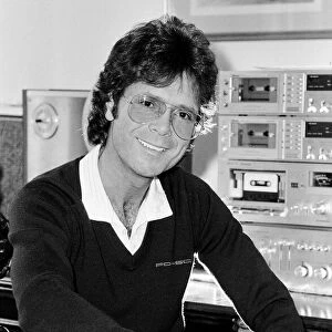 Cliff Richard during a recording session. 5th May 1983
