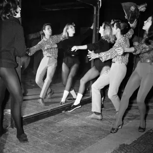 Print of Cliff Richard rehearsing a dance routine, November 1963 Print of Cliff Richard rehearsing a dance routine, November 1963