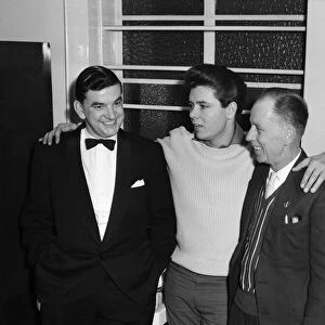Cliff Richard and The Shadows backstage at The Regal, Cambridge 10th November 1959
