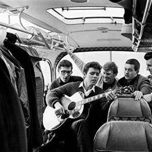 Cliff Richard on his tour bus. 13th March 1963 Local Caption watscan