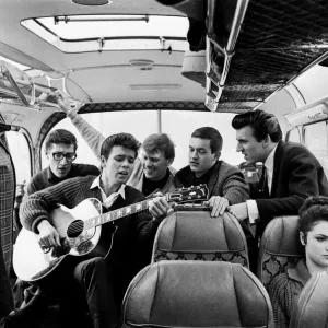 Cliff Richard on his tour bus. 13th March 1963 Local Caption watscan Cliff Richard on his tour bus. 13th March 1963 Local Caption watscan