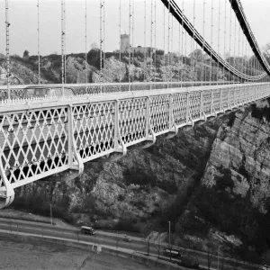 Clifton Suspension Bridge, Bristol. 1st March 1967