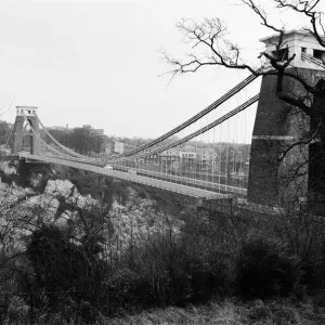Clifton Suspension Bridge, Bristol. 1st March 1967