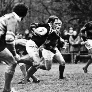 Clive Shell, Aberavon Rugby Union Player, breaks through, match action, WRU Cup Clive Shell, Aberavon Rugby Union Player, breaks through, match action, WRU Cup