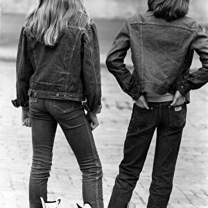 Clothing Fashion Denim Jeans April 1981 Jeans photographed in London