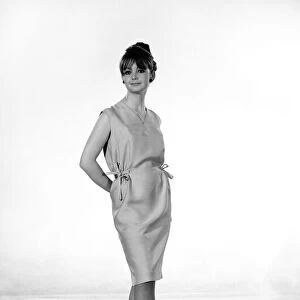 Clothing: Fashion: Dress: Draw string dress modelled by Carol Hartley. 1966 B1897