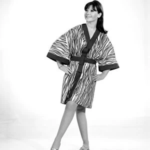 Clothing: Fashion: Kimono: Model: Rosemary Bell. 1966 B2049