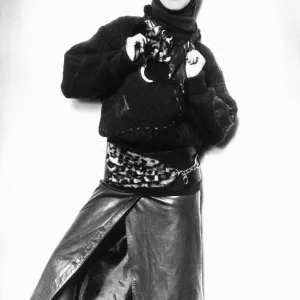 Clothing Fashion Leather March 1983 Slashed leather skirt from Claude Montena Clothing Fashion Leather March 1983 Slashed leather skirt from Claude Montena