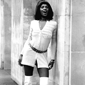 Clothing Fashion Leather White Boots January 1970 Model Jill Paccinopotti wearing