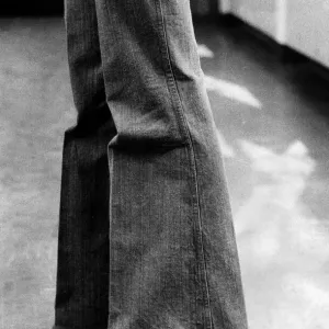 Vintage May 1974 Flaired Denim Jeans Print
