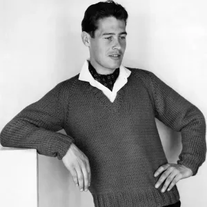 Clothing Fashion: Mens Knitwear. August 1959 P013236 Clothing Fashion: Mens Knitwear. August 1959 P013236