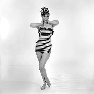 Clothing: Swimsuit fashion. December 1958 K8032-001
