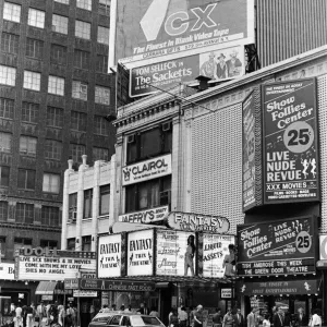 Clubs and movie houses in New York. September 1983 Clubs and movie houses in New York. September 1983