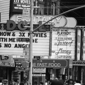 Clubs and movie houses in New York. September 1983 Clubs and movie houses in New York. September 1983