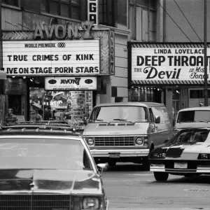 Clubs and movie houses in New York. September 1983 Clubs and movie houses in New York. September 1983