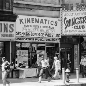 Clubs and movie houses in New York. September 1983 Clubs and movie houses in New York. September 1983