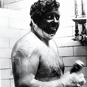 Coal - Miners - Bath time for Gordon Davies after a day down below at Lewis Merthyr