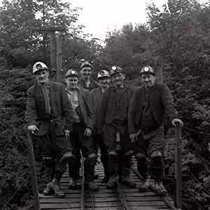 Coal Miners of Guyderbottom pit near Barnsley which is one of the smallest in the country