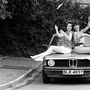 Coleen Nolan (19), right, and her sister Maureen (30) both passed their driving test with