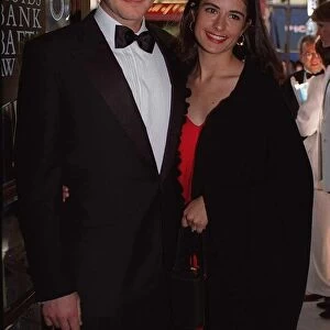Colin Firth Actor and girlfriend Livia Giuggioli arriving at the BAFTA Awards 1996